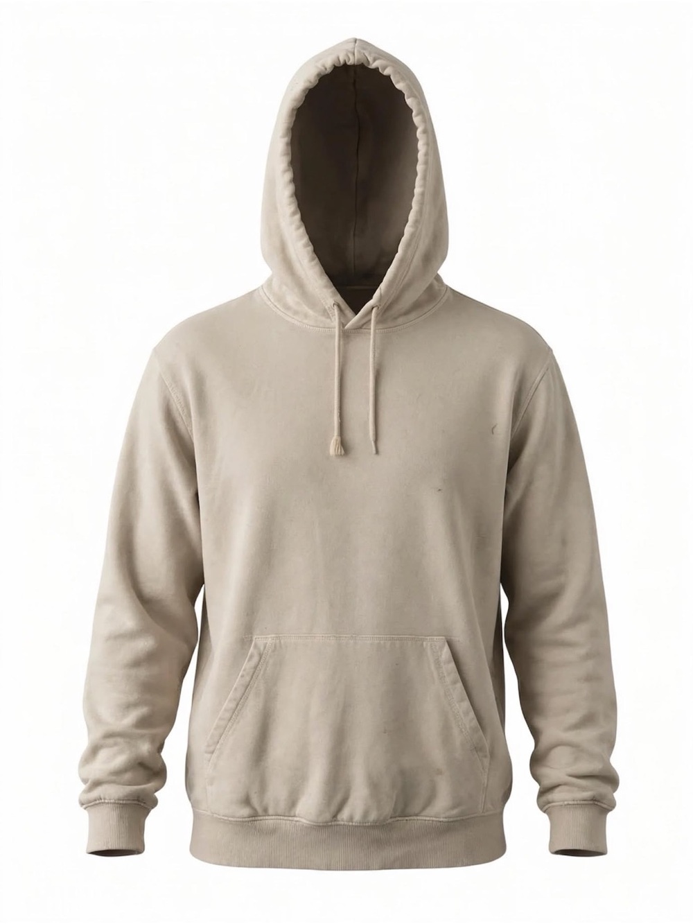H&M Men's Hooded Pullover Sweatshirt in Light Beige